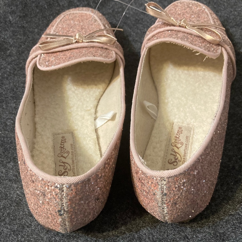 Self-Esteem Pink Glitter Loafers Sz 3 Girls NWOT - Picture 7 of 9